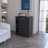 Garret Black 6-Bottle Rack Bar Cart
