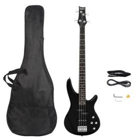 [Do Not Sell on Amazon]Glarry GIB Electric Bass Guitar Full Size 4 String Black