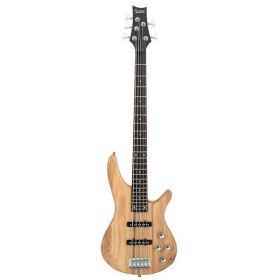 Glarry GIB Electric 5 String Bass Guitar Full Size Bag Strap Pick Connector Wrench Tool Burlywood