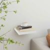 Floating Wall Shelf Oak and White 9.1"x9.3"x1.5" MDF