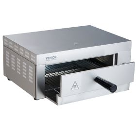 VEVOR Electric Countertop Pizza Oven 12-inch, 1500W Commercial Pizza Oven with 0-60 Minutes Timer, Stainless Steel Pizza Maker with Removable Crumb Tr