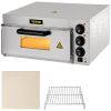 VEVOR Commercial Pizza Oven Countertop, 14" Single Deck Layer, 110V 1300W Stainless Steel Electric Pizza Oven with Stone and Shelf, Multipurpose Indoo