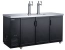 Dukers Back Bar Triple Solid Door Kegerator Beverage Refrigerator