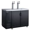 Dukers Back Bar Double Solid Door Kegerator Beverage Refrigerator