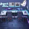 L Shaped Gaming Desk,White