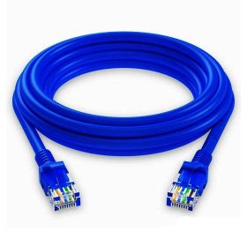 5 Core Ethernet Cable 6 ft Long Cat 6 Computer Internet Patch Cord High Speed WiFi RJ45 for Gaming Indoor Outdoor Use - ET 6FT BLU