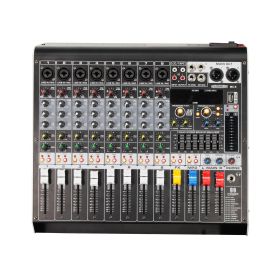 5 Core Audio Mixer 8 Channel DJ Sound Board w Bluetooth USB PC Recording Professional PA Analog Mixing Console For Karaoke Singing Music Podcast Conso