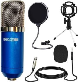 5 CORE XLR Microphone Condenser Mic for Computer Gaming, Podcast W/Tripod Stand Kit for Streaming, Recording, Vocals, Voice