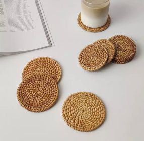 Rattan Coasters;  Table Decor Set of 6