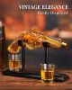 9 Oz Whiskey Revolver Decanter Set with 2 Oz Shot Glasses