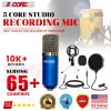 5 CORE XLR Microphone Condenser Mic for Computer Gaming, Podcast W/Tripod Stand Kit for Streaming, Recording, Vocals, Voice