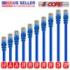 5 Core Ethernet Cable 3 ft Long Cat 6 Computer Internet Patch Cord High Speed WiFi RJ45 for Gaming Indoor Outdoor Use - ET 3FT BLU