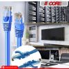 5 Core Ethernet Cable 3 ft Long Cat 6 Computer Internet Patch Cord High Speed WiFi RJ45 for Gaming Indoor Outdoor Use - ET 3FT BLU