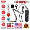 5 Core Podcast Microphone Bundle USB Condenser PC Mic Recording Studio Equipment Gaming Streaming - RM 6 BLK