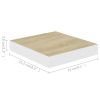 Floating Wall Shelf Oak and White 9.1"x9.3"x1.5" MDF