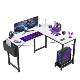 L Shaped Gaming Desk,White