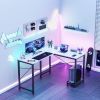 L Shaped Gaming Desk,White