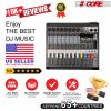 5 Core Audio Mixer 8 Channel DJ Sound Board w Bluetooth USB PC Recording Professional PA Analog Mixing Console For Karaoke Singing Music Podcast Conso