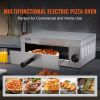 VEVOR Electric Countertop Pizza Oven 12-inch, 1500W Commercial Pizza Oven with 0-60 Minutes Timer, Stainless Steel Pizza Maker with Removable Crumb Tr