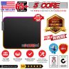 5 CORE Large RGB Gaming Mouse Pad Non-Slip Rubber Base, Waterproof 11.8 x 9.8 Inch LED Desk Mouse Mat Glowing 12 Modes Durable Stitched Edges