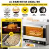 VEVOR Commercial Convection Oven, 47L/43Qt, Half-Size Conventional Oven Countertop, 1600W 4-Tier Toaster w/ Front Glass Door, Electric Baking Oven w/