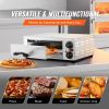 VEVOR Electric Countertop Pizza Oven 12" 1500W Adjustable Temp 0-120Min Timer