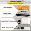 VEVOR Commercial Pizza Oven Countertop, 14" Single Deck Layer, 110V 1300W Stainless Steel Electric Pizza Oven with Stone and Shelf, Multipurpose Indoo