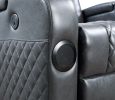 Dark Grey Power Recliner with Bluetooth