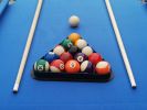 5.5 Ft Portable Billiard Table, 3-in-1 Foldable Billiard/Pool Table, Tennis Table, and Dining Table with Safety Anti Collapse Locks Legs for Adults