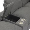 104'' Power Recliner Corner Sofa Home Theater Reclining Sofa Sectional Couches with Storage Box, Cup Holders