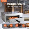 VEVOR Electric Countertop Pizza Oven 12-inch, 1500W Commercial Pizza Oven with 0-60 Minutes Timer, Stainless Steel Pizza Maker with Removable Crumb Tr