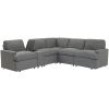 104'' Power Recliner Corner Sofa Home Theater Reclining Sofa Sectional Couches with Storage Box, Cup Holders