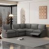 104'' Power Recliner Corner Sofa Home Theater Reclining Sofa Sectional Couches with Storage Box, Cup Holders