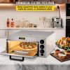VEVOR Commercial Pizza Oven Countertop, 14" Single Deck Layer, 110V 1300W Stainless Steel Electric Pizza Oven with Stone and Shelf, Multipurpose Indoo