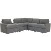 104'' Power Recliner Corner Sofa Home Theater Reclining Sofa Sectional Couches with Storage Box, Cup Holders