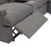 104'' Power Recliner Corner Sofa Home Theater Reclining Sofa Sectional Couches with Storage Box, Cup Holders