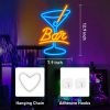 1pc orange vertical BAR goblet neon sign colorful luminous lamp indoor and outdoor decorative pendant light