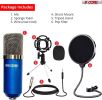 5 CORE XLR Microphone Condenser Mic for Computer Gaming, Podcast W/Tripod Stand Kit for Streaming, Recording, Vocals, Voice