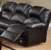 Motion Recliner Chair 1pc Glider Couch Living Room Furniture Black Bonded Leather