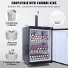 VEVOR Beer Kegerator, Single Tap Draft Beer Dispenser, Full Size Keg Refrigerator With Shelves, CO2 Cylinder, Drip Tray & Rail, 32Â°F- 75.2Â°F Tempera