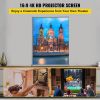 VEVOR Manual Pull Up Projector Screen 70inch 16:9 Projector Screen Free Standing 4K/8K