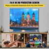 VEVOR Projector Screen, 120" 16:9, Manual Pull Up Projector Screen, Portable Floor-Rising Screen 4K/8K Ultra HDR