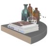 Floating Corner Shelves 4 pcs High Gloss Gray 13.8"x13.8"x1.5" MDF