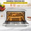 VEVOR Commercial Convection Oven, 47L/43Qt, Half-Size Conventional Oven Countertop, 1600W 4-Tier Toaster w/ Front Glass Door, Electric Baking Oven w/