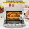 VEVOR Commercial Convection Oven, 21L/19Qt, Quarter-Size Conventional Oven Countertop, 1440W 3-Tier Toaster w/ Front Glass Door, Electric Baking Oven