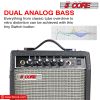 5 Core Guitar Amp 20W Amplifier For Electric Bass Acoustic Practice Amp Small Portable Mini Amplificador Para Bajo with Built in Effects - GA 20 BLK