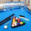 Billiards Table,Portable Pool Table, Includes Full Set of Balls, 2 Cue Sticks, Chalk, and Felt Brush,Folding Pool Table,Simple Assembly Needed