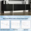 TV Console with Storage Cabinets, Remote Control, APP Control LED TV Stand, Full RGB Color Selection