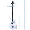 Exquisite Stylish IB Bass with Power Line and Wrench Tool White