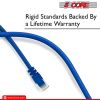 5 Core Ethernet Cable 6 ft Long Cat 6 Computer Internet Patch Cord High Speed WiFi RJ45 for Gaming Indoor Outdoor Use - ET 6FT BLU